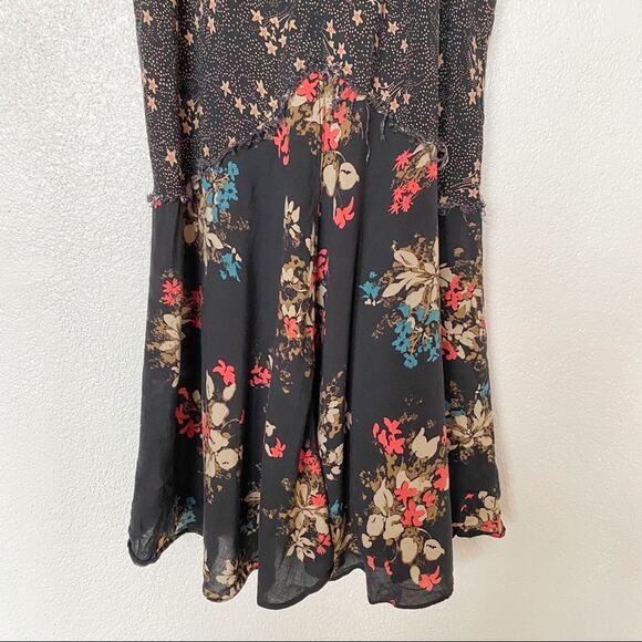 Free People Patchwork Crescent Slip Dress Size XS - Picture 10 of 14